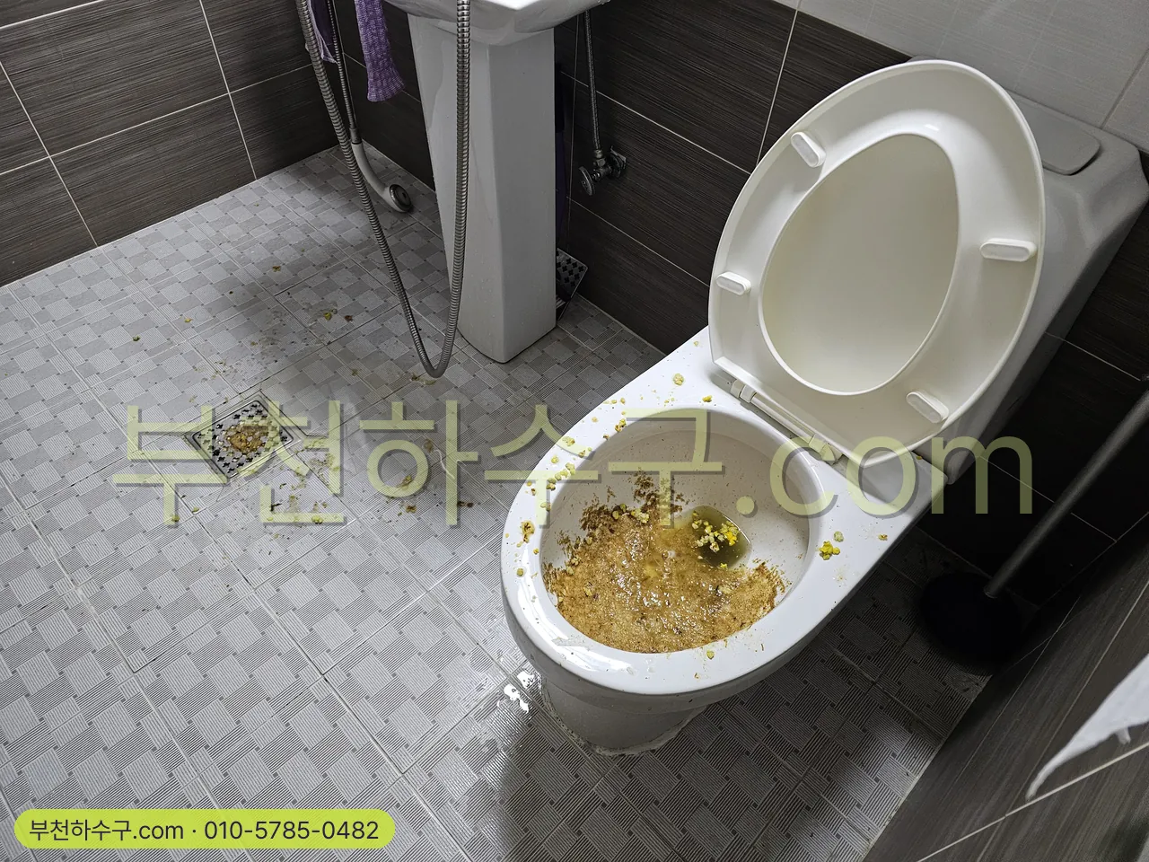 변기 물티슈 막힘, 뚫어뻥이 안 통하는 이유 — 물이 안 내려가는 변기 — 수위가 올라왔다 천천히 빠지면 트랩 자리